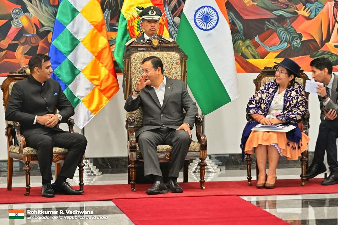 Ambassador Rohit Vadhwana presented his credentials to H.E. Luis Alberto Arce Catacora, President of the Plurinational State of Bolivia on 26 May 2025.