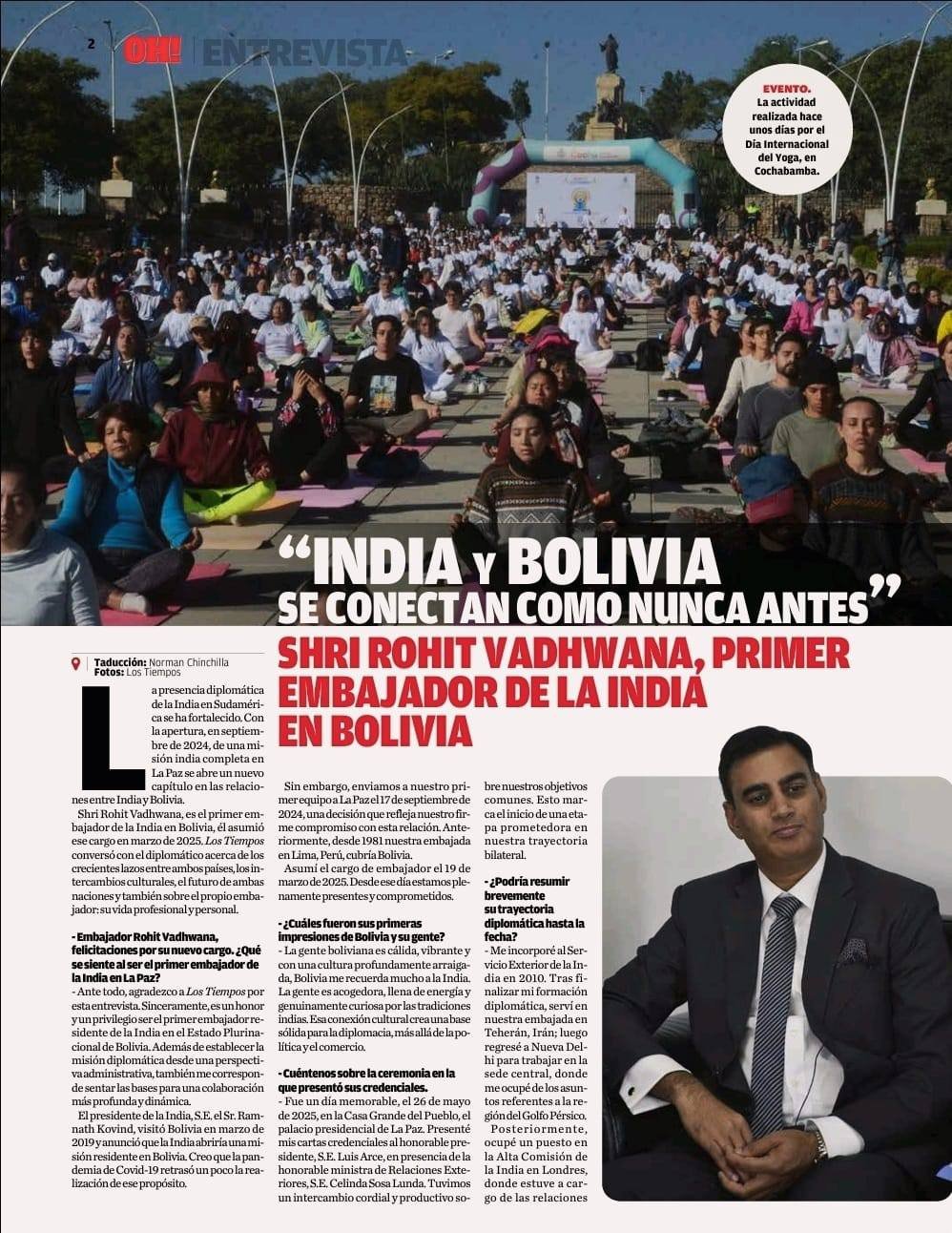 Ambassador's Interview in OH! Magazine on 08 June 2025
