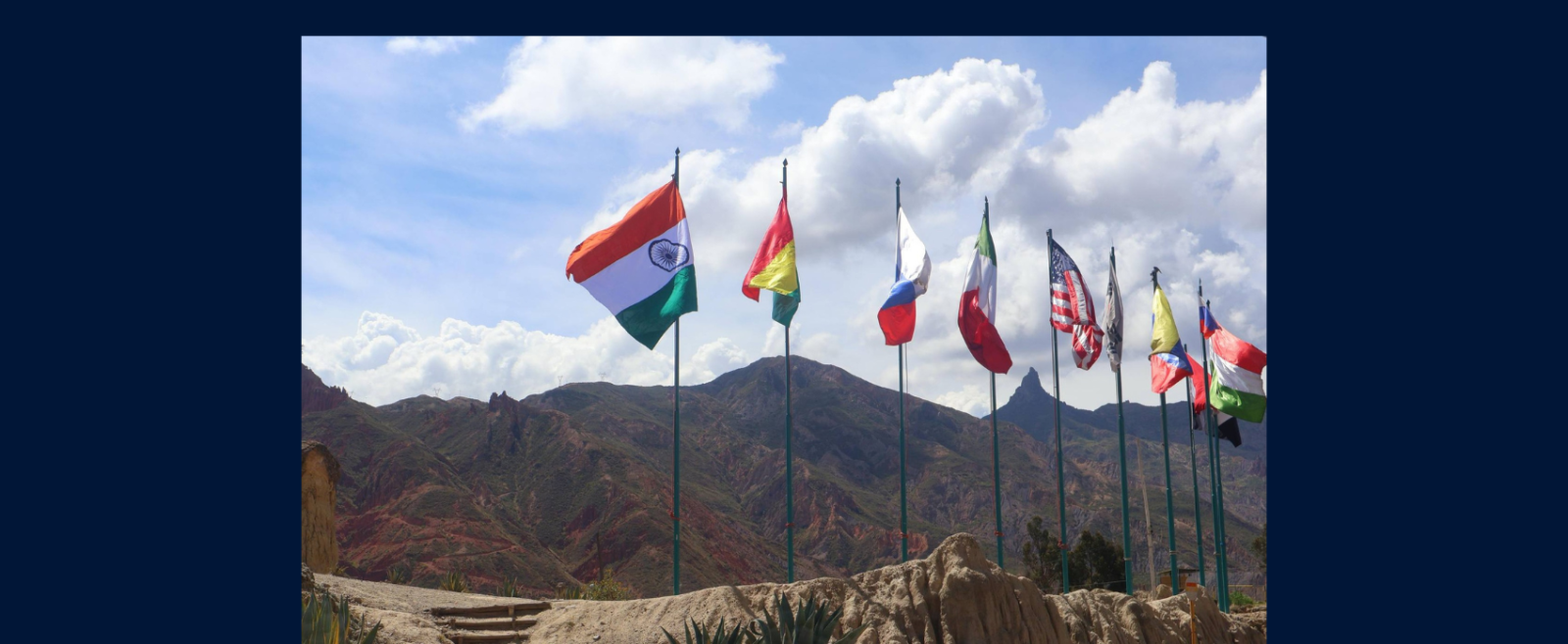 The Indian National Flag was installed by Ambassador H.E. Mr. Rohit Vadhwana at the iconic Moon Valley of La Paz on 14.04.2026.