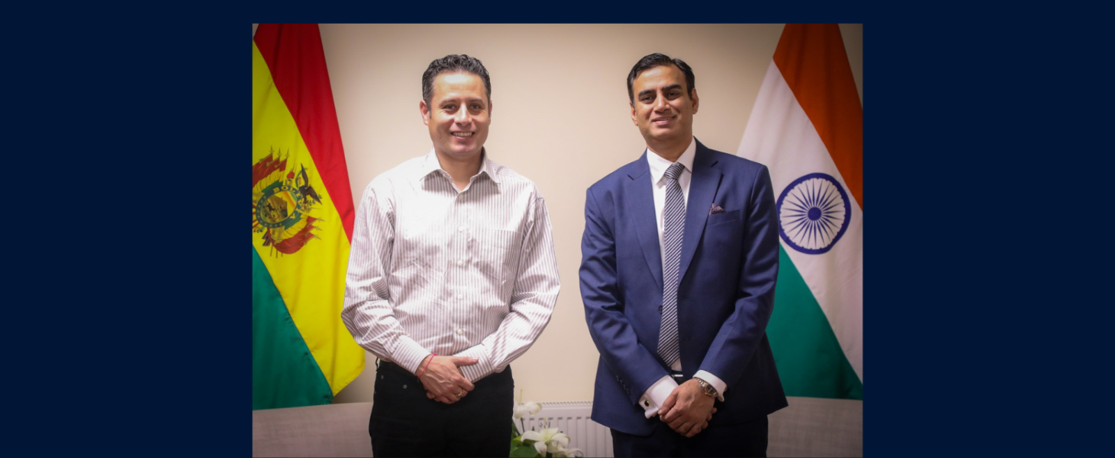 The Embassy of India was privileged to receive Hon'ble Vice President of the Plurinational State of Bolivia H.E. Mr. Edmand Lara on 12 November 2025.