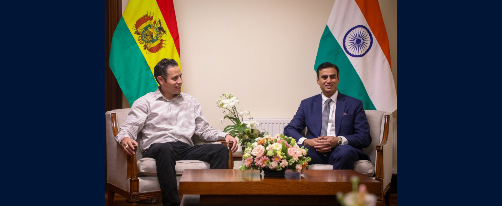 The Embassy of India was privileged to receive Hon'ble Vice President of the Plurinational State of Bolivia H.E. Mr. Edmand Lara on 12 November 2025.