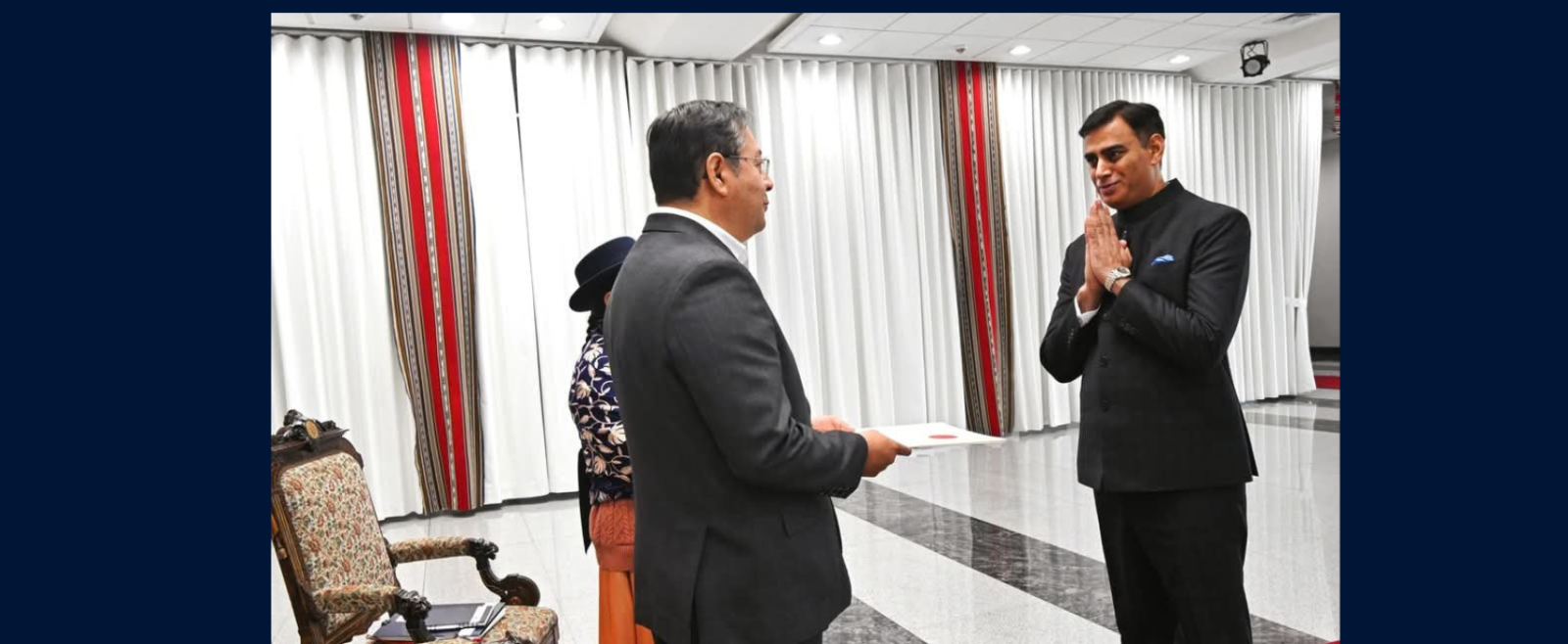 Ambassador Rohit Vadhwana presented his credentials to H.E. Luis Alberto Arce Catacora, President of the Plurinational State of Bolivia on 26 May 2025.