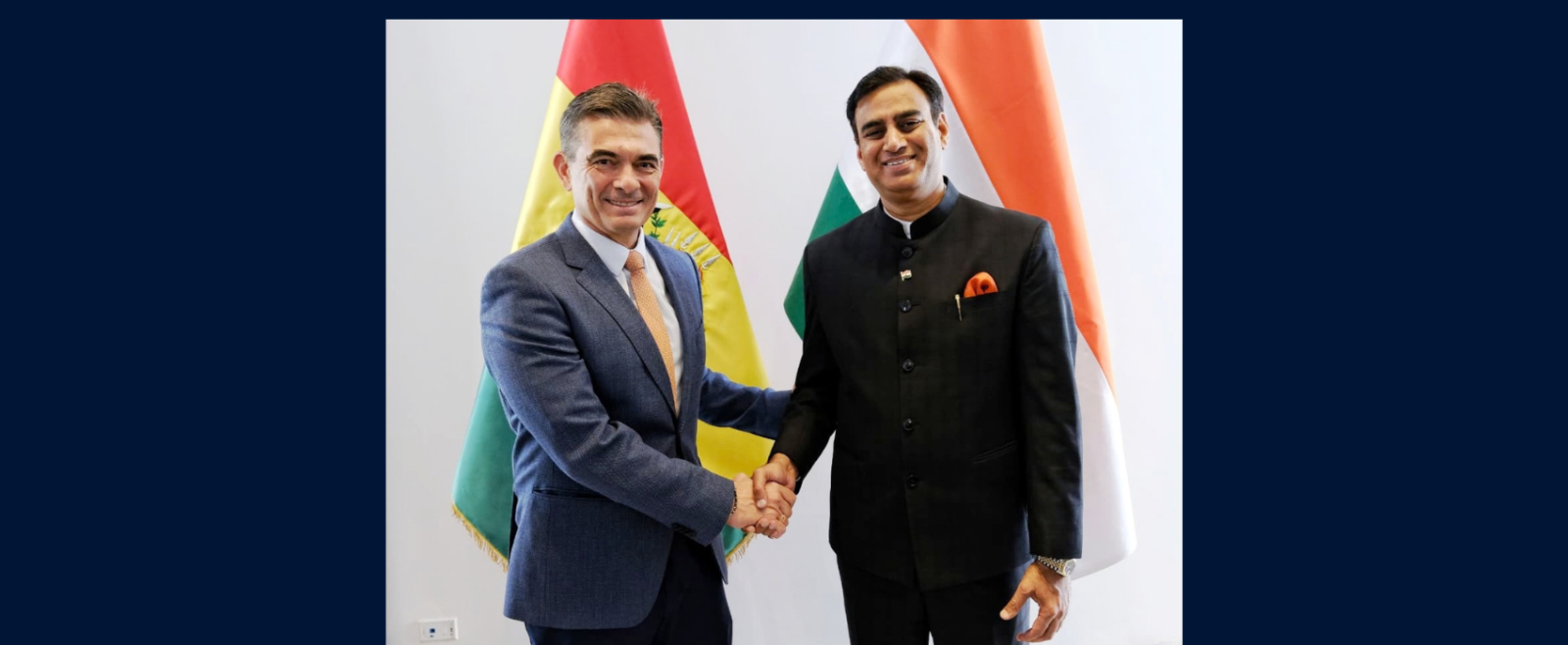 Ambassador Rohit Vadhwana met the Hon’ble President of the Plurinational State of Bolivia, H.E. Mr. Rodrigo Paz Pereira, on 8 October 2026.